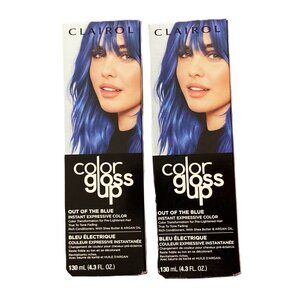 2X NEW Clairol Color Gloss Up Semi Permanent Hair Color, Out of the Blue Color